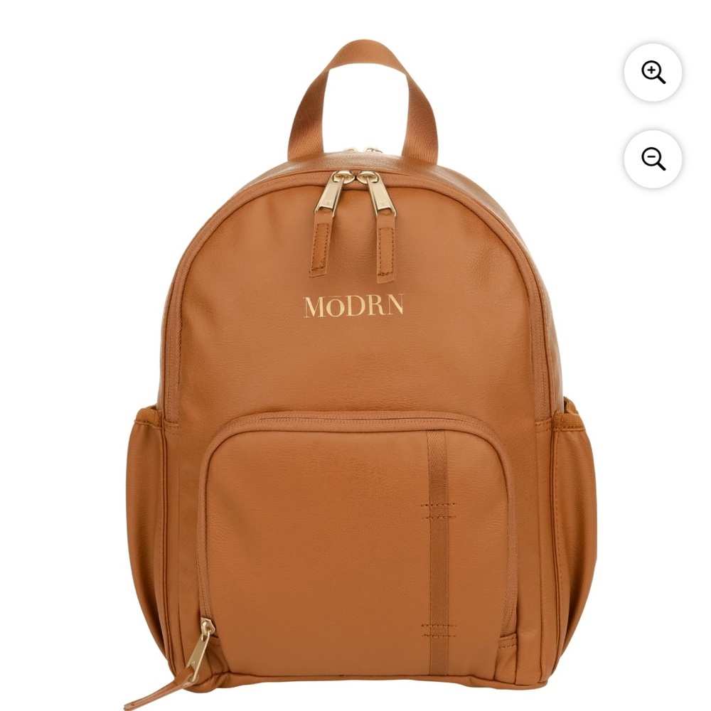 MoDRN Eloise Lets Go Mini Backpack Diaper Bag, Brown